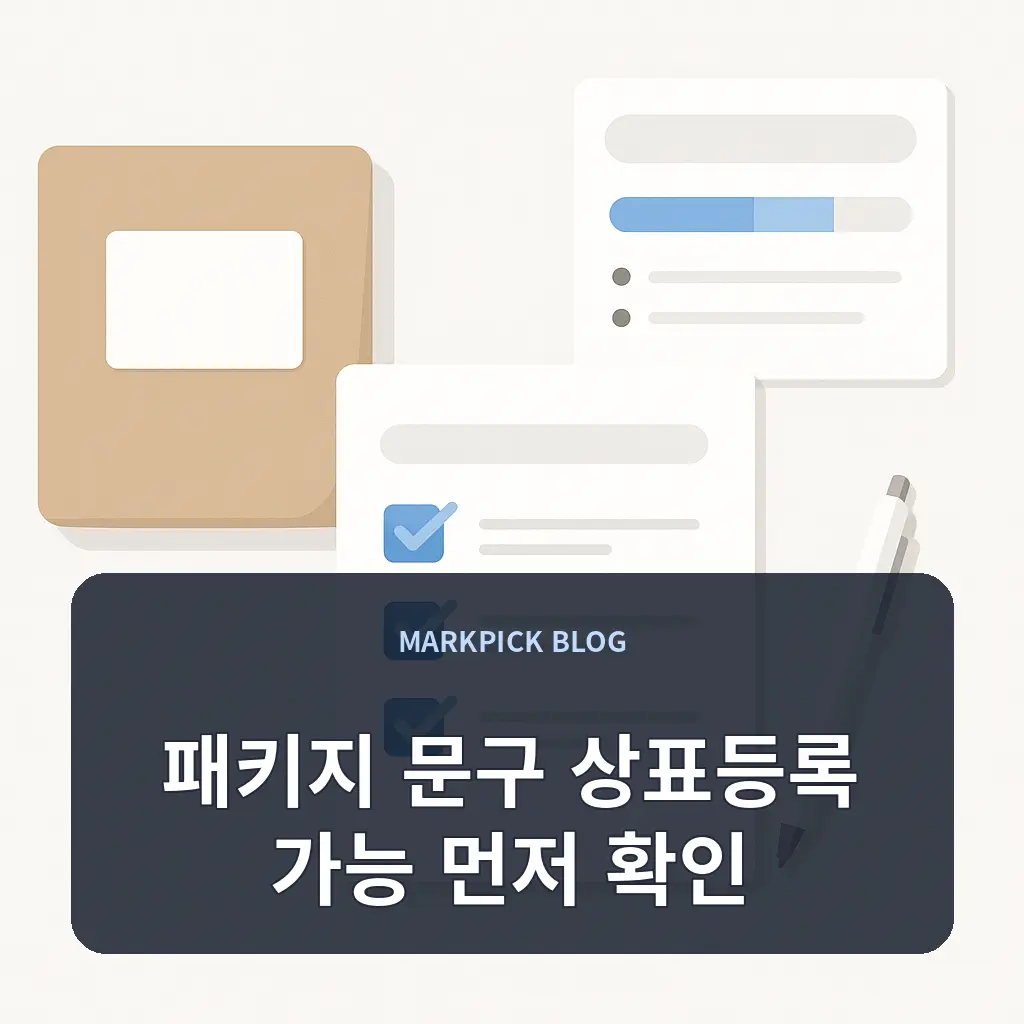 패키지 문구 상표등록 가능 먼저 확인