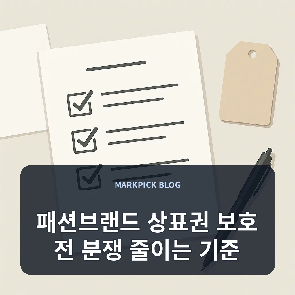 패션브랜드 상표권 보호 전 분쟁 줄이는 기준