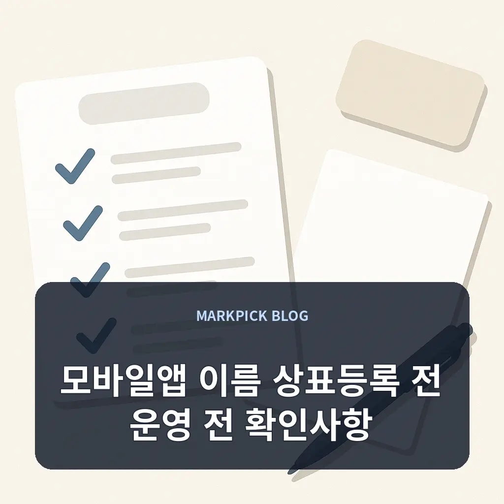 모바일앱 이름 상표등록 전 운영 전 확인사항