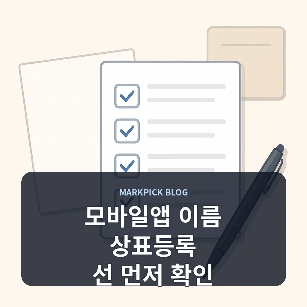 모바일앱 이름 상표등록 선 먼저 확인