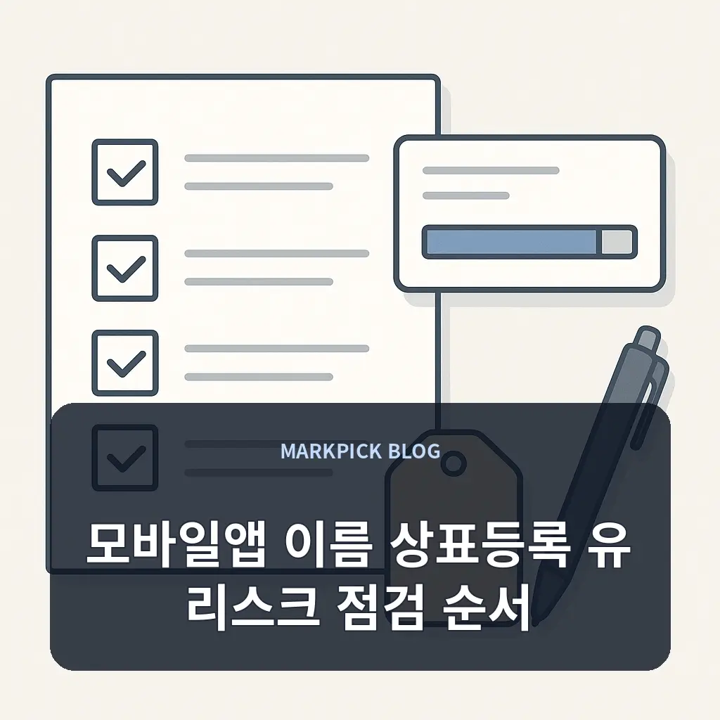모바일앱 이름 상표등록 유 리스크 점검 순서